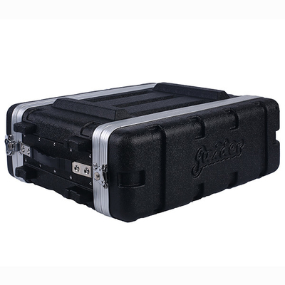 ABS preto 12&quot; do caso do voo da cremalheira 3u profundidade 19&quot; largura para o amplificador audio