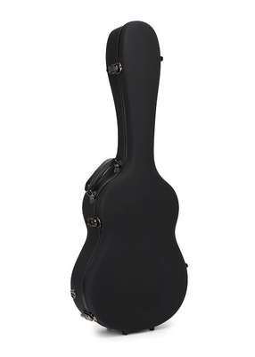 Caso duro do PVC Matte Black Leather Fiberglass Guitar com correias da trouxa