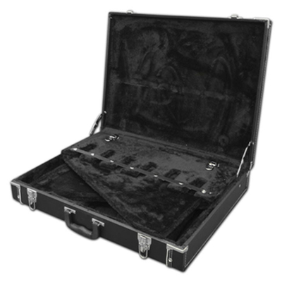 Punho levando acolchoado suporte da guitarra da caixa da cremalheira da guitarra de Hardshell da madeira compensada