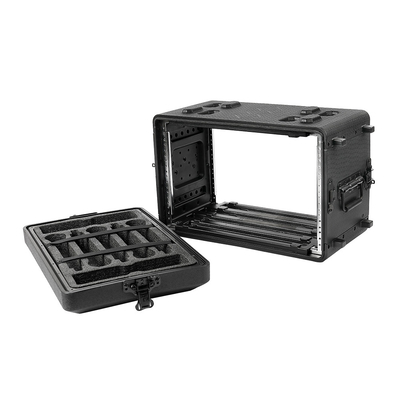PE 10&quot; caixa rasa da cremalheira caso/6u da cremalheira do Shockmount da profundidade 6U