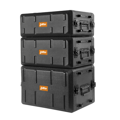 PE 10&quot; caixa rasa da cremalheira caso/6u da cremalheira do Shockmount da profundidade 6U