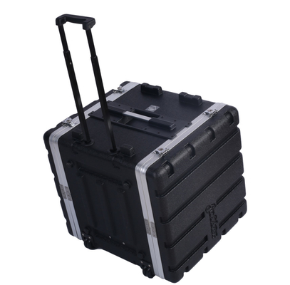 ABS 19&quot; caixa da montagem em rack do voo do rolamento 10U com as rodas para o áudio do DJ