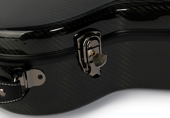 Carbono clássico CFC-500 do ar do caso do voo da guitarra do punho rígido vermelho