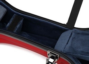 Resistência da ruptura da caixa da cremalheira de Matte Red Fiberglass Classical Guitar