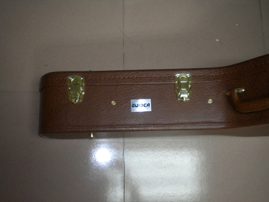 Brown Plywooden 38&quot; forro grosso do luxuoso do pescoço da caixa 13cm da cremalheira da guitarra