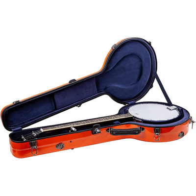 Caixas de banjo de casca dura com correia ajustável e 2 bolsos interiores