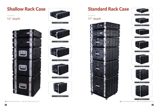 Slim 3U Rackmount Case para AV e IT Gear 19 polegadas de largura
