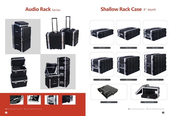 Slim 3U Rackmount Case para AV e IT Gear 19 polegadas de largura